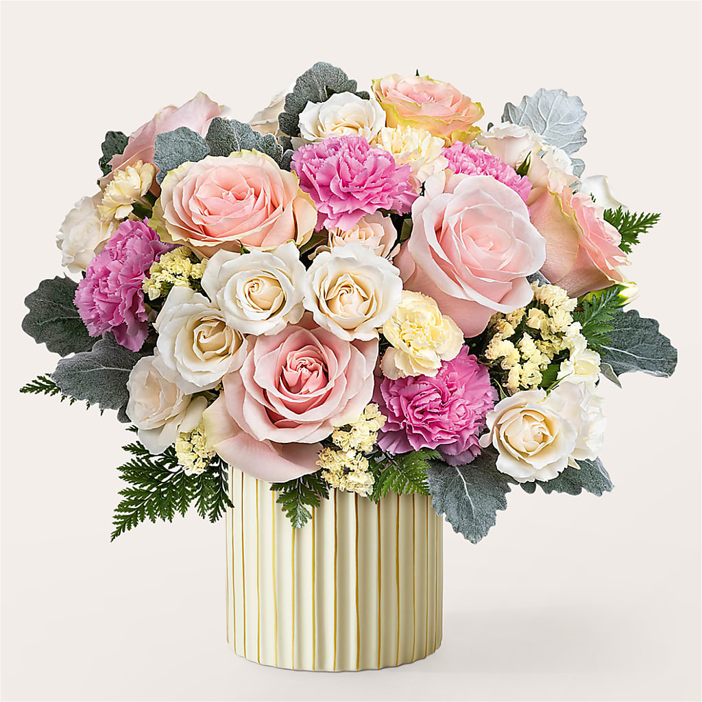 Blissful Moments Bouquet with Ivory Vase – LILY'S FLORAL DESIGN & GIFTS, Aberdeen SD