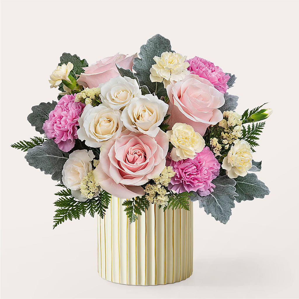 Blissful Moments Bouquet with Ivory Vase – LILY'S FLORAL DESIGN & GIFTS, Aberdeen SD