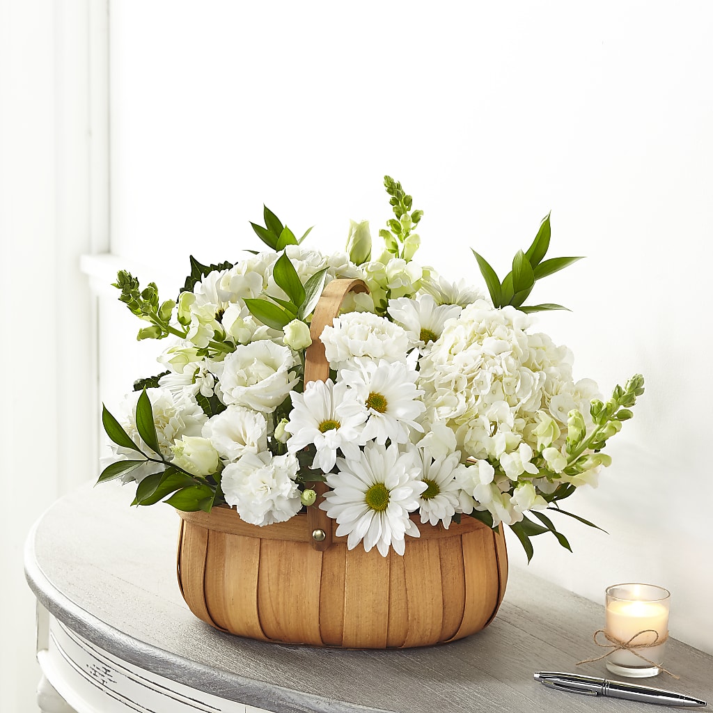 Pure Ivory Basket – LILY'S FLORAL DESIGN & GIFTS, Aberdeen SD