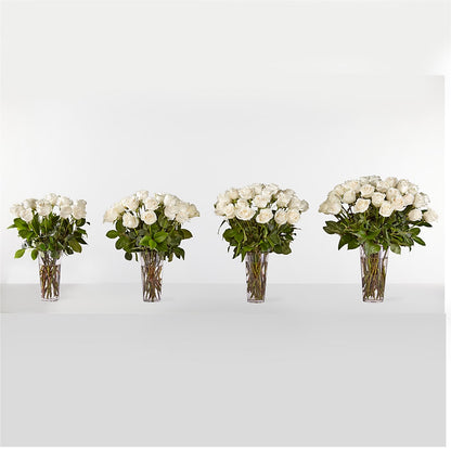 Long Stem White Rose Bouquet – LILY'S FLORAL DESIGN & GIFTS, Aberdeen SD