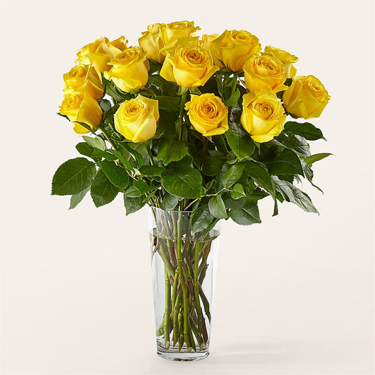 Long Stem Yellow Rose Bouquet – LILY'S FLORAL DESIGN & GIFTS, Aberdeen SD
