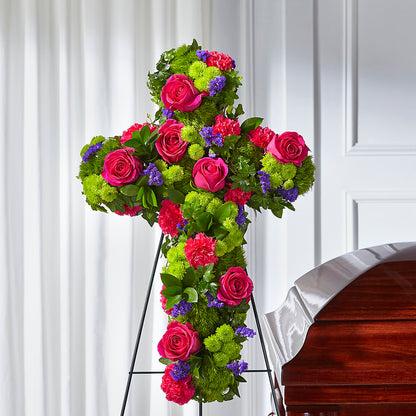 Tribute Rose Floral Cross – LILY'S FLORAL DESIGN & GIFTS, Aberdeen SD