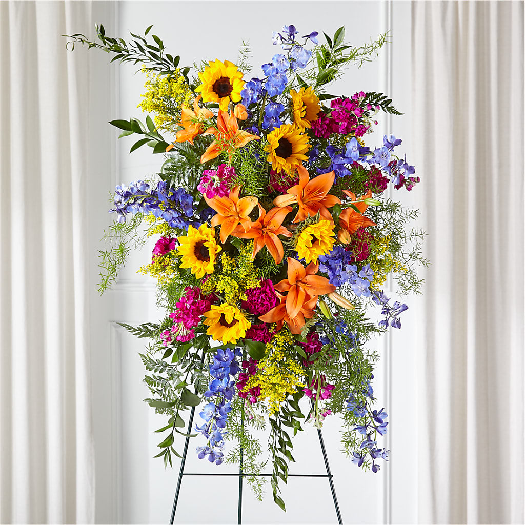 Sunlit Memories Standing Spray (Standard) – LILY'S FLORAL DESIGN & GIFTS, Aberdeen SD