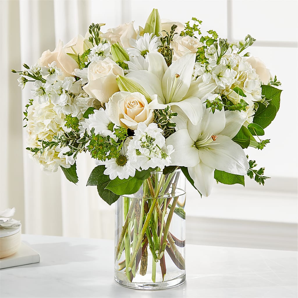 white lily gifts Hope & Renewal Bouquet – white flower arrangement | Aberdeen, SD
