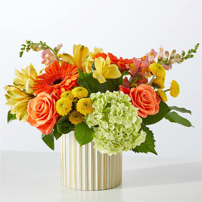 Autumn Sunshine Bouquet with Ivory Vase – LILY'S FLORAL DESIGN & GIFTS, Aberdeen SD