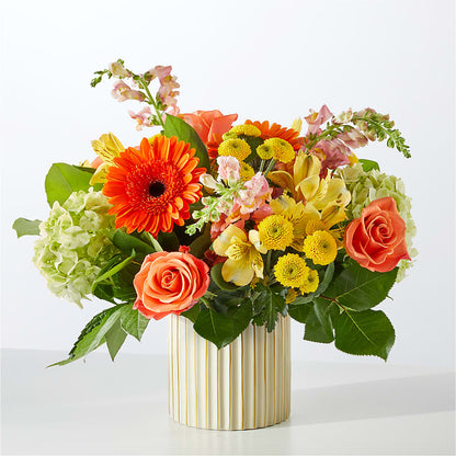 Autumn Sunshine Bouquet with Ivory Vase – LILY'S FLORAL DESIGN & GIFTS, Aberdeen SD