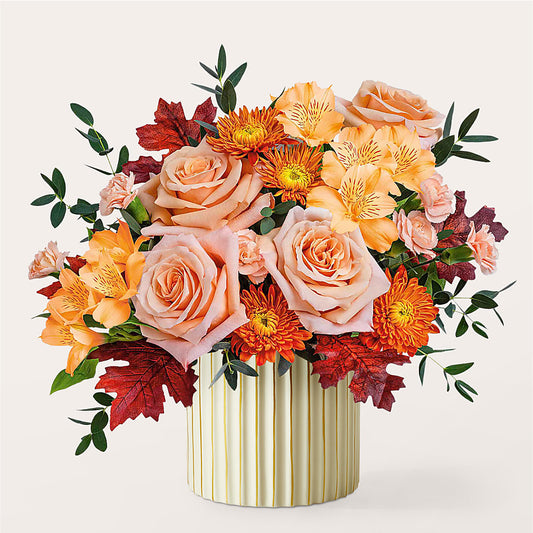 Spiced Latte Bouquet with Ivory Vase – LILY'S FLORAL DESIGN & GIFTS, Aberdeen SD