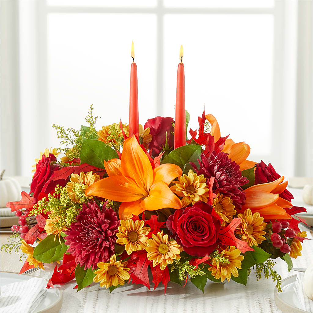 Autumn's Embrace Centerpiece – LILY'S FLORAL DESIGN & GIFTS, Aberdeen SD