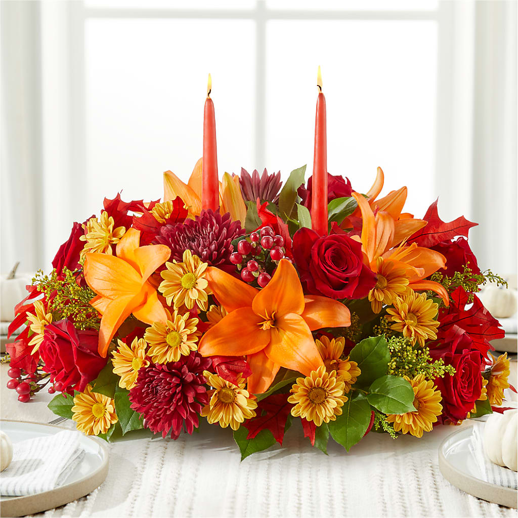 Autumn's Embrace Centerpiece – LILY'S FLORAL DESIGN & GIFTS, Aberdeen SD
