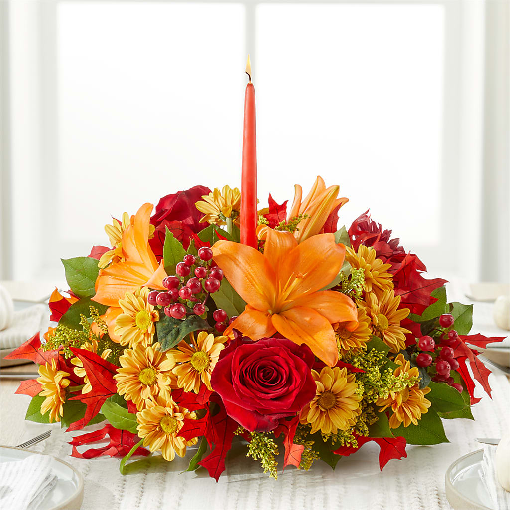 Autumn's Embrace Centerpiece – LILY'S FLORAL DESIGN & GIFTS, Aberdeen SD